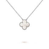CLOVER | White/Silver Necklace