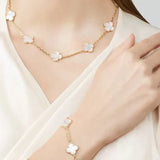 CLOVER | 10 Motive White Necklace