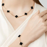 CLOVER | 10 Motive Black Necklace