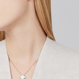 CLOVER | White/Silver Necklace