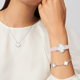 CLOVER | White/Silver Necklace